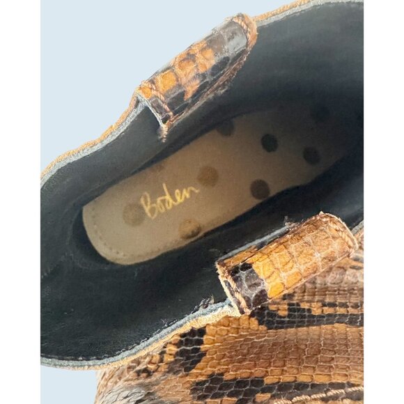 BODEN Allendale Brown & Black Snakeskin Print Ankle Boots Size 37 / 6 - Picture 6 of 8